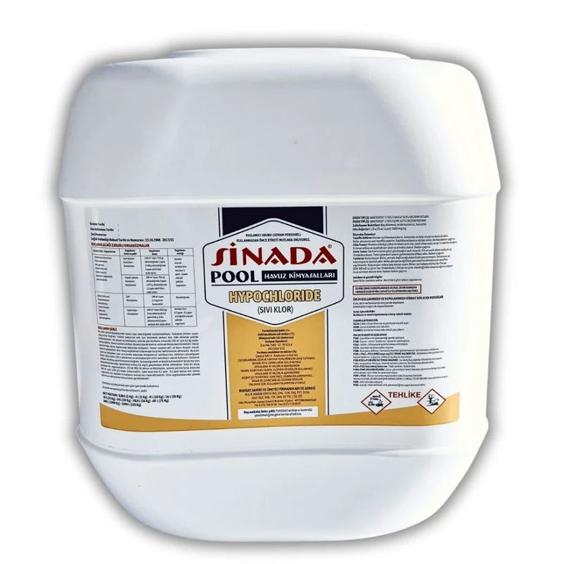 Sıvı Hypochloride 25 Kg Havuz Kloru Dezenfektanı